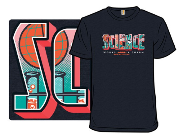 SHIRTWOOT! SCIENCE WORKS BETTER - SIZE: WOMEN M - HEATHER BLUE