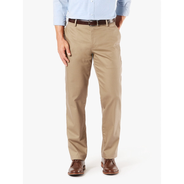 DOCKERS MEN'S SIGNATURE STRAIGHT NO CREASE - SIZE 36WX32L - NEW BRITISH KHAKI New