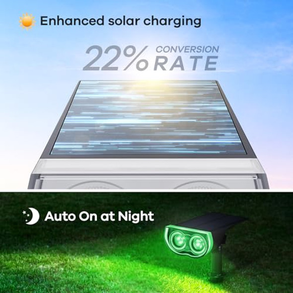 Conscio Solar Color Changing Outdoor Spotlights, 7 Lighting Modes, 6 Pack