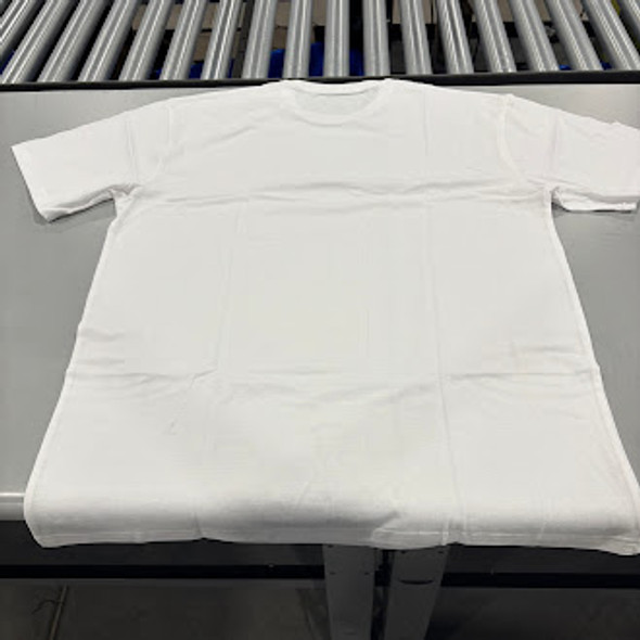 BLUE ICE PLAIN SHORT SLEEVES T-SHIRT - SIZE: MEN 2XL - WHITE New