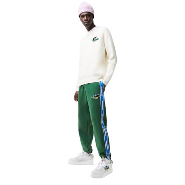 XH1466-51-132 LACOSTE MEN'S BRANDED BAND SWEATPANTS GREEN SIZE L New