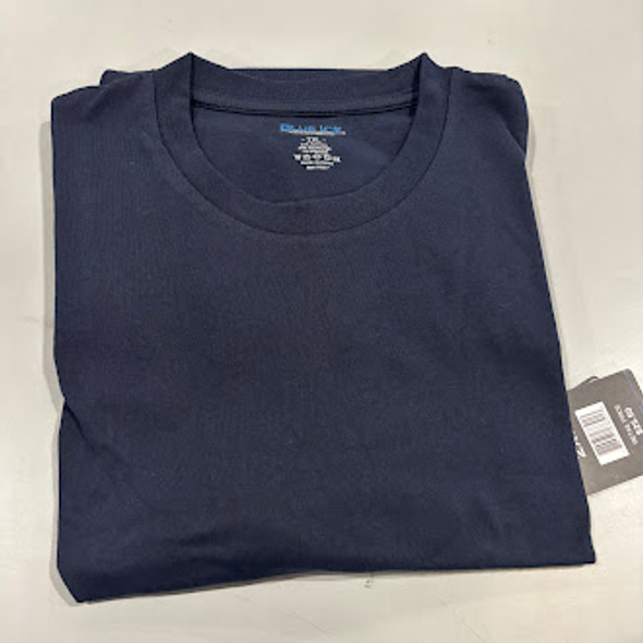 BLUE ICE PLAIN STRETCH T-SHIRT WITH SHORT SLEEVES - SIZE: MEN 2XL - NAVY New