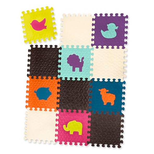 B. toys B. Play Animal Floor Mat 12 Interlocking  BX2026Z - Colorful Play Space