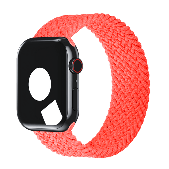 APPLE WATCH 44MM ELECTRIC ORANGE BRAIDED SOLO LOOP - SIZE 9 - ELECTRIC ORANGE