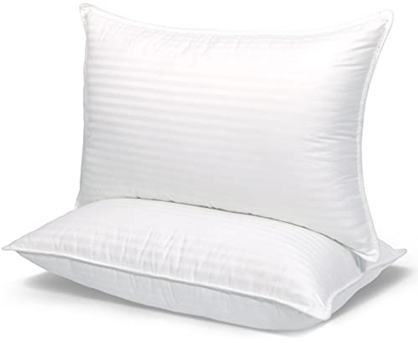 HEYCUZI BED PILLOWS QUEEN SIZE - PACK OF 2 - PURE WHITE
