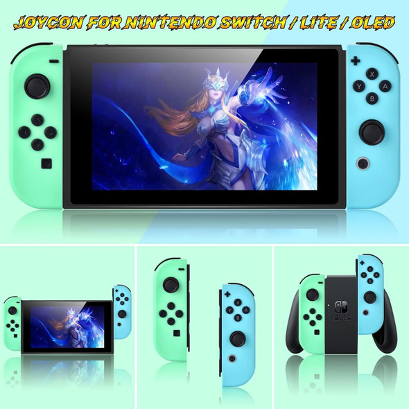J-C PAD REPLACEMENT FOR SWITCH CONTROLLER WORK SWITCH/LITE/OLED - GREEN AND BLUE