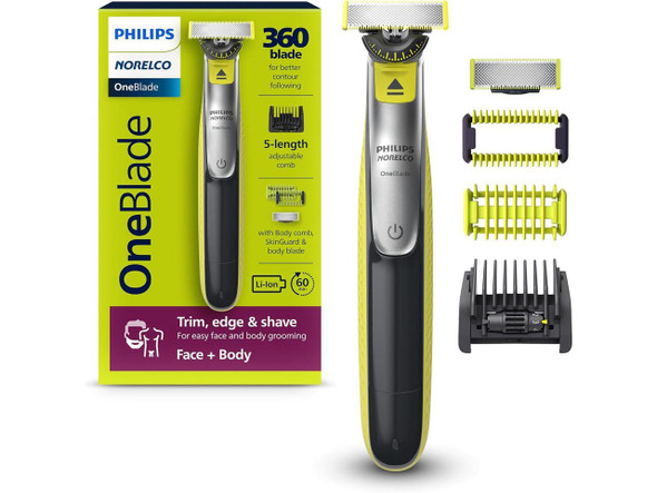 Philips Norelco OneBlade 360 Face + Body, Hybrid Electric Razor and Beard