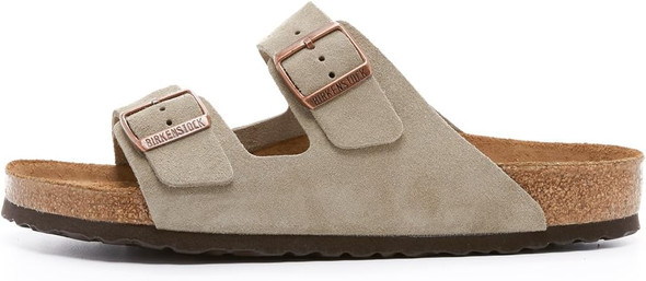 BIRKENSTOCK ARIZONA SOFT FOOTBED UNISEX SANDALS - SIZE: MEN 8 WOMEN 10 - TAUPE New