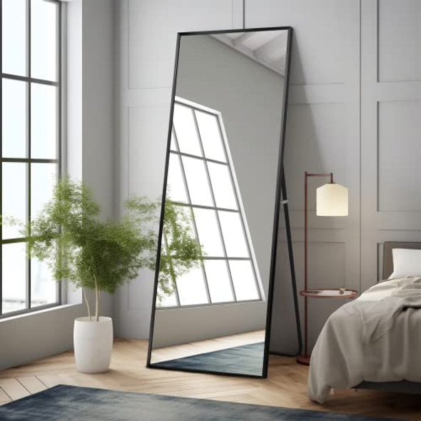 NeuType Full Length Mirror Dressing Mirror 64"x21" Large Rectangle - Black