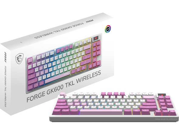 MSI Forge GK600 TKL Wireless VIOLET  Gaming Keyboard - Mechanical Linear