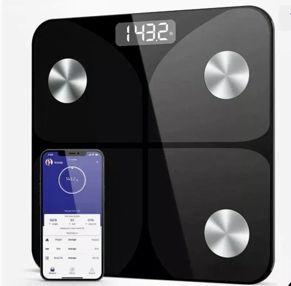 MOSPRO BODY COMPOSITION SCALE FG263LB DIGITAL BATHROOM WEIGHT 400 LB - BLACK