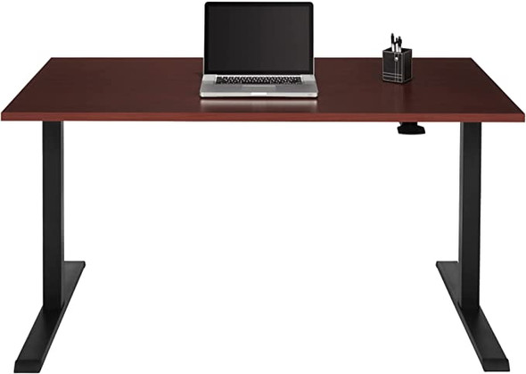 Realspace Magellan Pneumatic Height-Adjustable Standing Desk 60"W 102866 Cherry