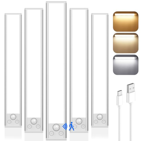 14in Under Cabinet Lighting, 3200mAh Rechargeable Battery Powered Closet Lights 14in Under Cabinet Lighting, 3200mAh Rechargeable Battery Powered Closet Lights