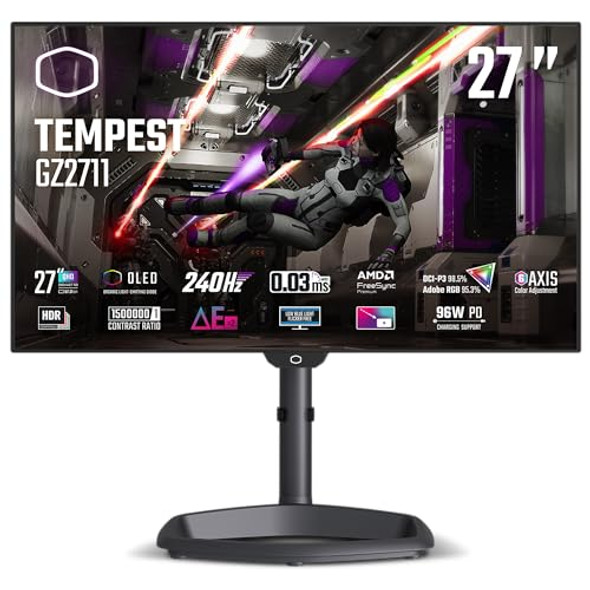 Cooler Master Tempest GZ2711 27” OLED 2K 144Hz|240Hz QHD 2560 x 1440 PC Monitor