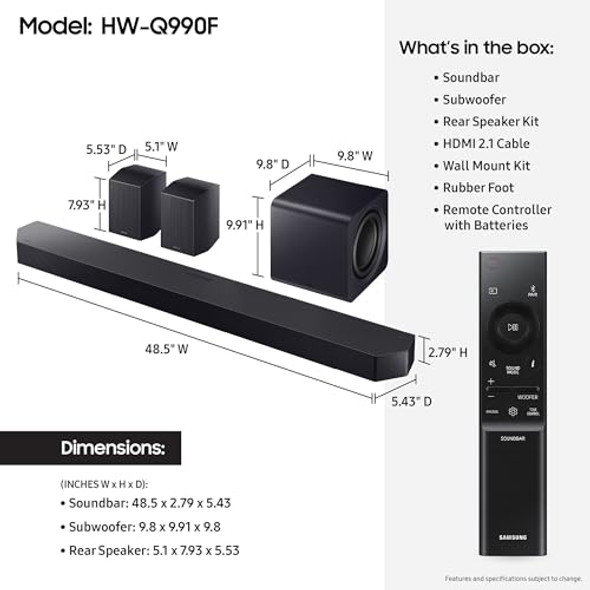 SAMSUNG 11.1.4CH Q SERIES SUBWOOFER + REAR SPEAKER + WIRELESS DOLBY ATMOS