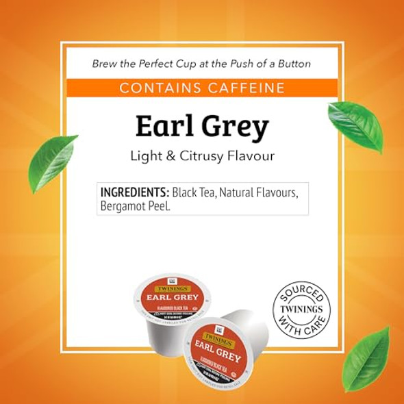 TWININGS EARL GRAY BLACK TEA K-CUP PODS FOR KEURIG, 24 COUNT (PACK OF 1) New
