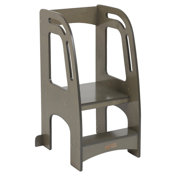 ECR4KIDS GIRLS CHEF'S HELPER KITCHEN TOWER - GRAY WASH