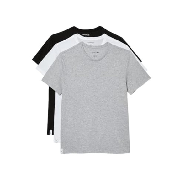 Lacoste Men's 100% Cotton Regular Fit Crew Neck Undershirt 3 PackMULTI3XL New