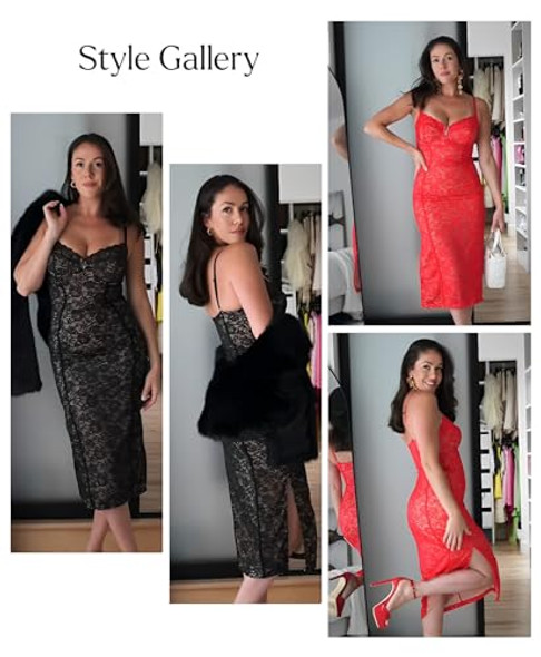 Popilush Lace Cocktail Dresses for Women - Formal Party Corset Shapewear Dress New