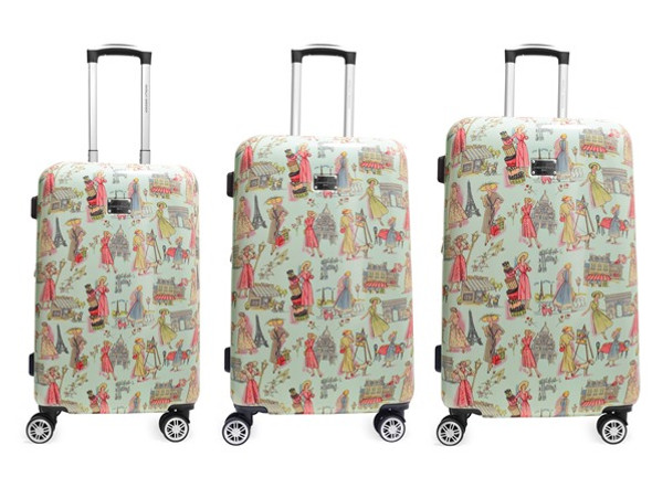 ADRIENNE VITTADINI 3-PIECE ROLLER LUGGAGE SET NWT - BLUE ADRIENNE VITTADINI 3-PIECE ROLLER LUGGAGE SET NWT - BLUE