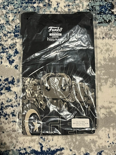 FUNKO MARVEL COLLECTOR CORPS HAWKEYE - STEVE ROGERS T-SHIRT - XL - BLACK