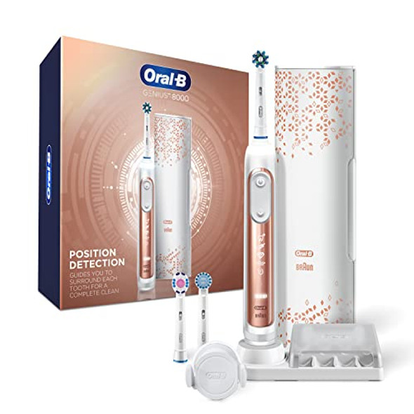 ORAL-B GENIUS 8000 ELECTRIC TOOTHBRUSH WITH BLUETOOTH - ROSE GOLD