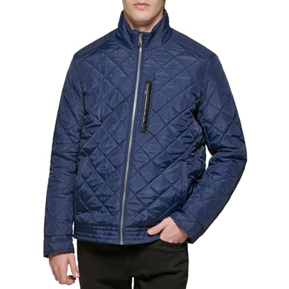 530SP704 COLE HAAN MEN'S SIGNATURE QUILTED JACKET NAVY SIZE XL New