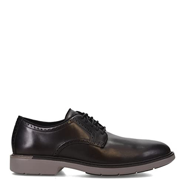 COLE HAAN MEN'S GOTO PLAIN TOE OXFORD - SIZE: MEN 10.5 - BLACK/GRAY MIDSOLE