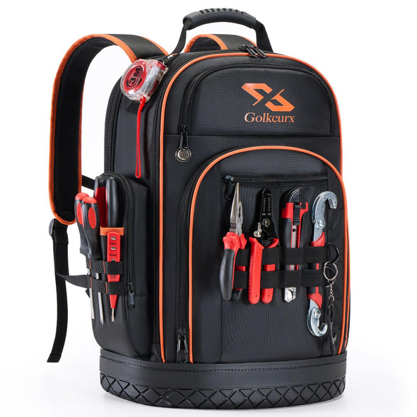 GOLKCURX TOOL BACKPACK HEAVY DUTY BACKPACK TOOL BAG 1680D GLKC-1680DBP - ORANGE