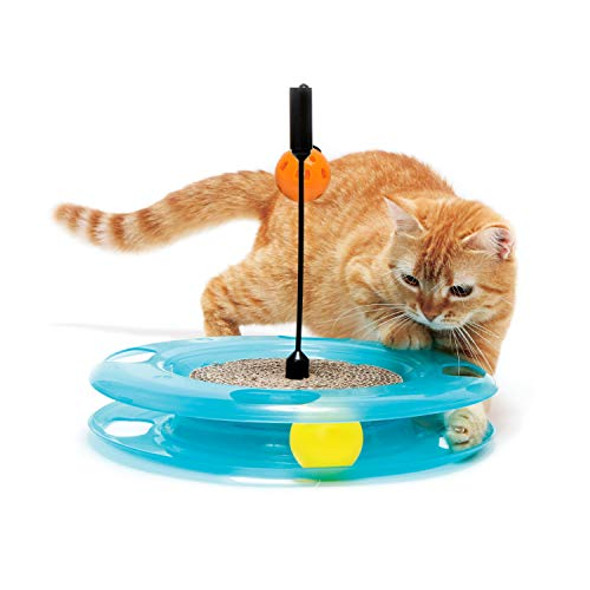 KITTY CITY SWAT TRACK CAT TOY FOR CAT AND KITTY 10.5"X12"X12" BLUE CM-0209-CS01