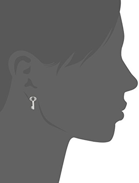 MARC BY MARC JACOBS LOST & FOUND KEY ARGENTO SILVER STUDS KEY MOTIF EARRINGS New