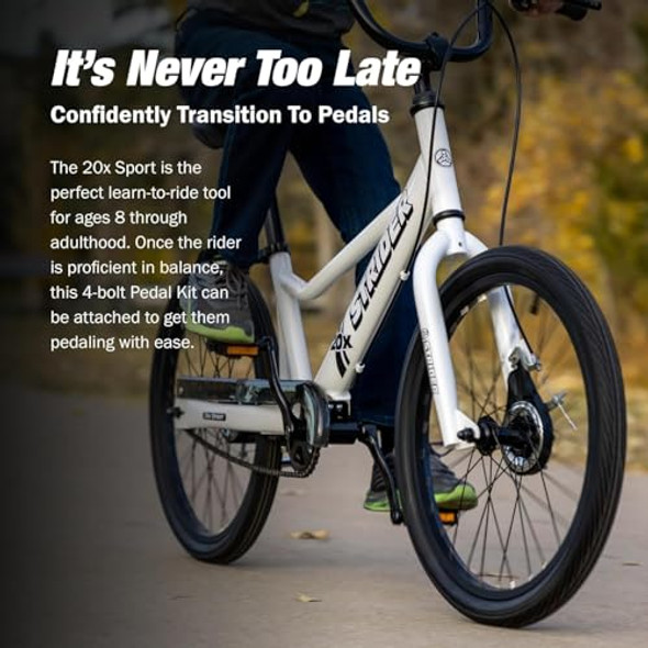 STRIDER 20X SPORT PEDAL KIT TRANSFORM 20X BALANCE BIKE - AGES 8+ - BLACK