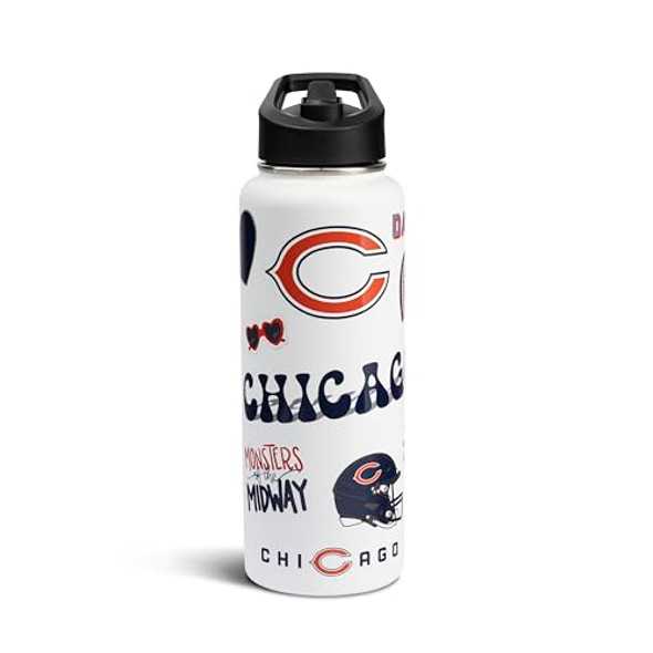 TMC NFL 34OZ Water Bottle, Premium Stainless Steel Double-Wall Insulated TMC NFL 34OZ Water Bottle, Premium Stainless Steel Double-Wall Insulated