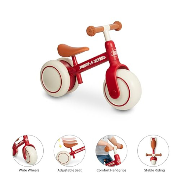 RADIO FLYER BALANCE BIKE, BABY TOY, TODDLER BIKE, BICYCLE TODDLER TOYS - RED