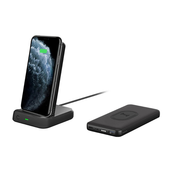 Cygnett ChargeUp Duo 10000mAh Wireless Powerbank Charging Dock CY3038PBCHE Black