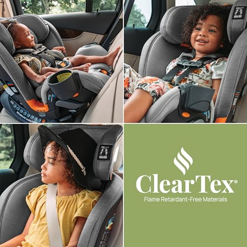 CHICCO ONEFIT CLEARTEX ALL-IN-ONE CAR SEAT, REAR-FACING SEAT, SLATE/GREY New