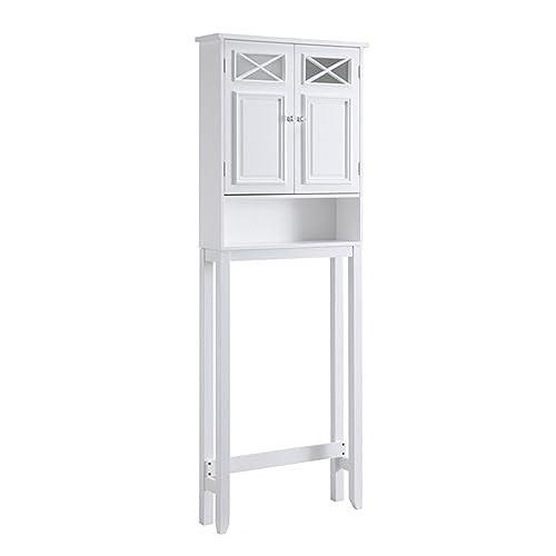 TEAMSON HOME DAWSON BATHROOM 2-DOOR ETAGERE SPACE SAVER CABINET - WHITE
