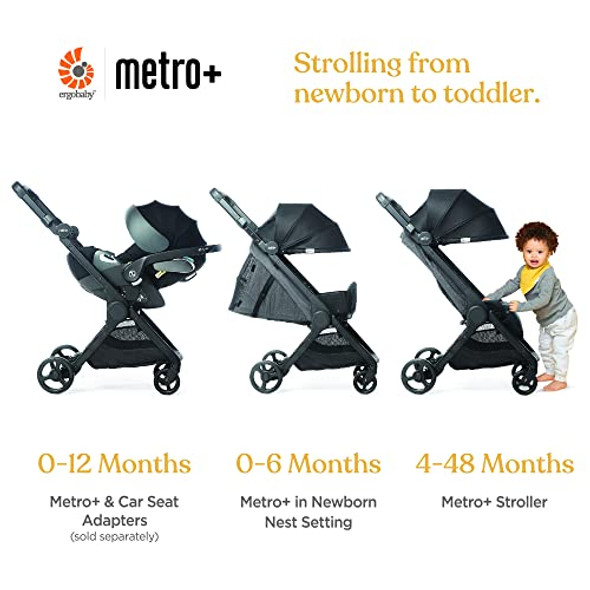 Ergobaby Metro+ Compact Baby Stroller, Lightweight Umbrella Stroller Folds