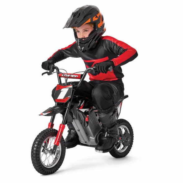 HYPER HPR350 DIRT BIKE 24 VOLT ELECTRIC MOTORCYCLE FOR KIDS' - RED/BLACK New