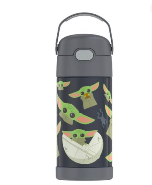 THERMOS FUNTAINER WATER BOTTLE WITH STRAW - 12 OUNCE KIDS MANDALORIAN