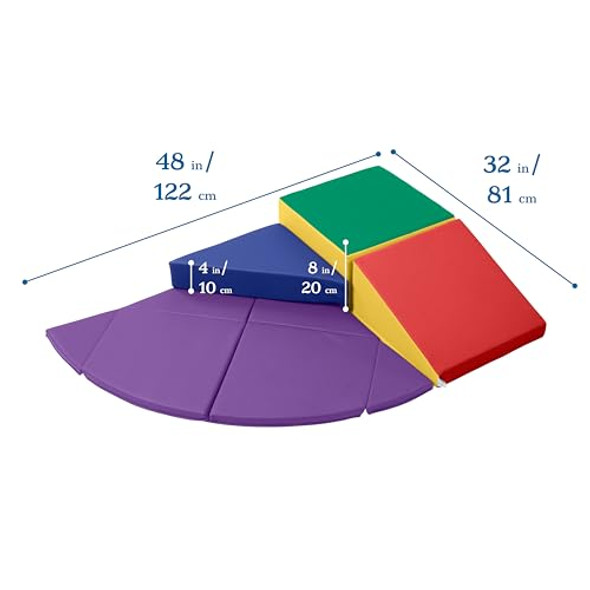 ECR4KIDS SOFTZONE JUNIOR ADVENTURER'S SUMMIT RAMP 4-PIECE - MULTI-COLOR ECR4KIDS SOFTZONE JUNIOR ADVENTURER'S SUMMIT RAMP 4-PIECE - MULTI-COLOR