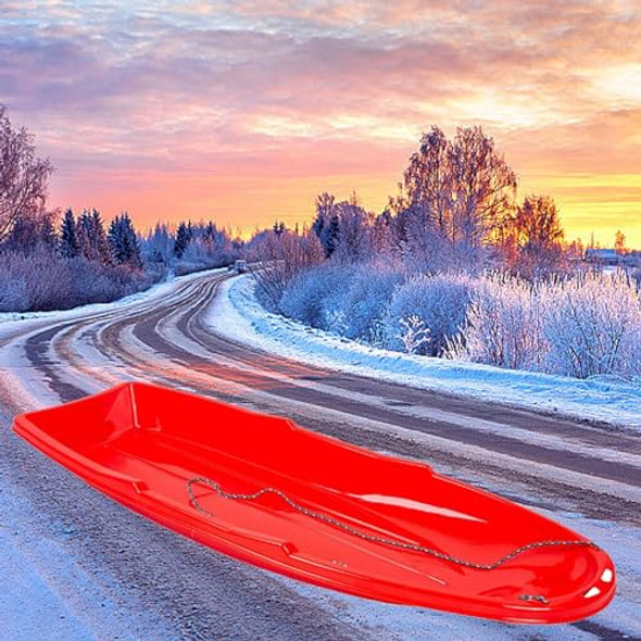 SUN SQUAD CHILDREN'S DOUBLE SLED, WEAR-RESISTANT SKIS, WINTER SLED - CORAL