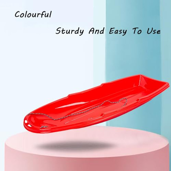 SUN SQUAD CHILDREN'S DOUBLE SLED, WEAR-RESISTANT SKIS, WINTER SLED - CORAL