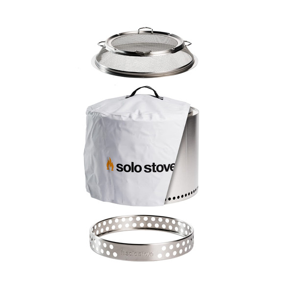 Solo Stove Bonfire Big Yard Bundle Portable Fire Pit Stainless Steel New