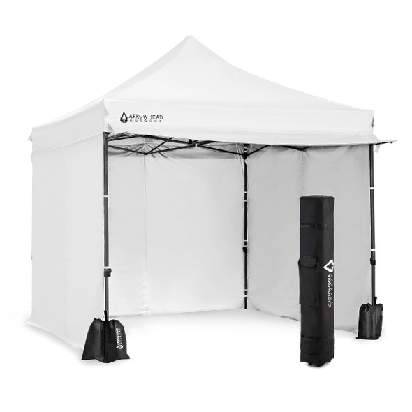 ARROWHEAD OUTDOOR 10'x10' HEAVY-DUTY POP-UP CANOPY, KGS0393U V2 - WHITE
