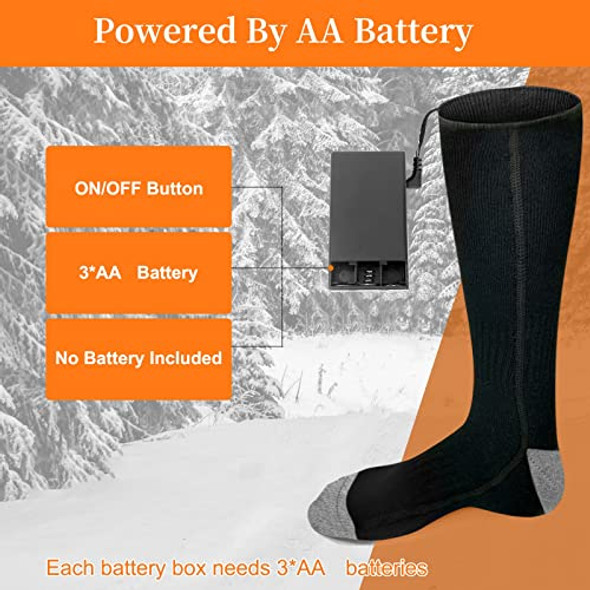MUTOUHE HEATED SOCKS FOR MEN AND WOMEN, BATTERY HEATED SOCKS WASHABLE - BLACK MUTOUHE HEATED SOCKS FOR MEN AND WOMEN, BATTERY HEATED SOCKS WASHABLE - BLACK