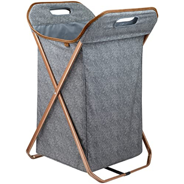 CLEVERMADE RECTANGULAR COMPUTER GAME HAMPER WITH HANDLES - GRAY New