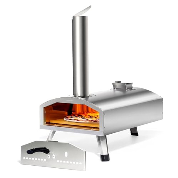 POLARCOFORGECO PORTABLE PIZZA OVEN OUTDOOR, 12 INCH G-HWPON003 - SILVER