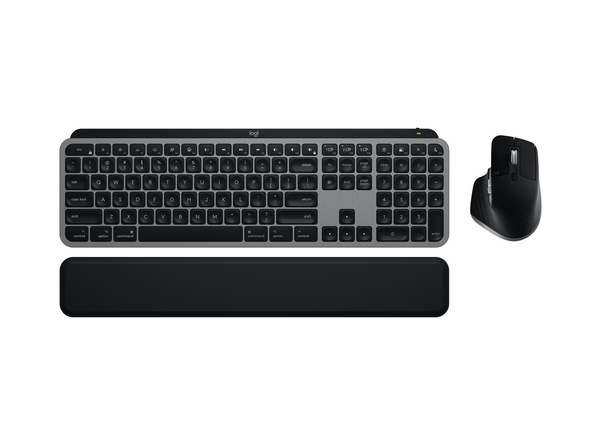 Logitech MX Keys S Combo for Mac, Wireless Keyboard and Mouse with Palm Rest,