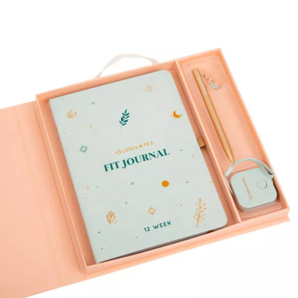 BLOGILATES 12 WEEK FIT JOURNAL: HARD COVER, ELASTIC CLOSURE, PREPRINTED PAGES New BLOGILATES 12 WEEK FIT JOURNAL: HARD COVER, ELASTIC CLOSURE, PREPRINTED PAGES New